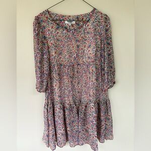 BB Dakota Pink and Blue Floral Dress